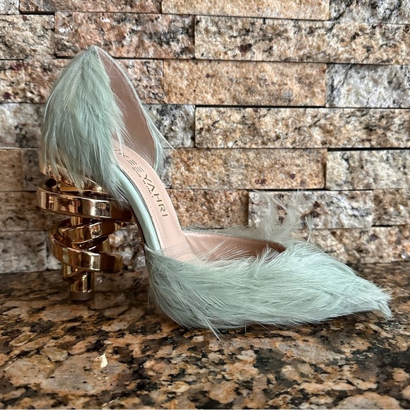 Keeyahri Jenine fairytale pointed toe d’Orsay pump mint green heels shoes - Picture 3 of 9